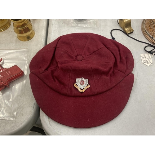 158 - A DE LA SALLE COLLEGE, MANCHESTER CAP AND ENAMEL BADGE