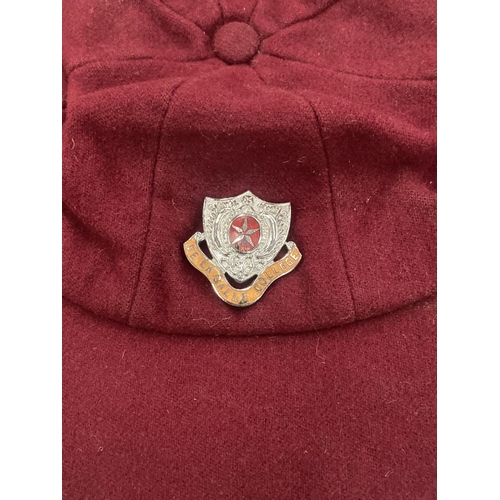 158 - A DE LA SALLE COLLEGE, MANCHESTER CAP AND ENAMEL BADGE