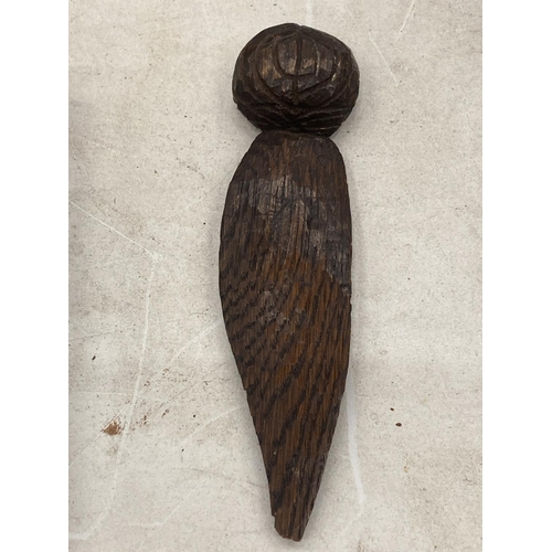 182 - A VINTAGE CARVED WOODEN LETTER OPENER IN THE GUISE OF A HOLY MAN