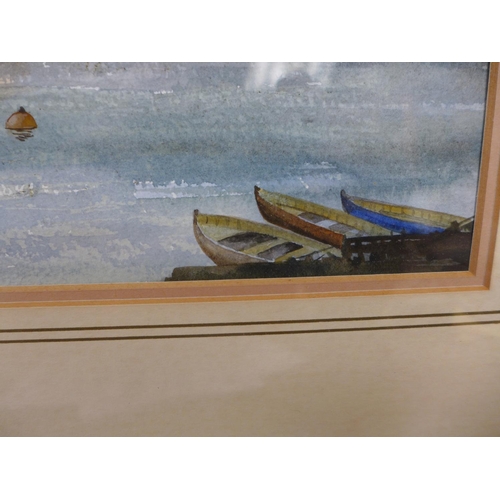 359 - A PAUL MANN (BRITISH 20TH CENTURY) 'IN FULL SAIL' WATERCOLOUR, SIGNED, 26CM X 36CM, SIGNED VERSO, FR... 