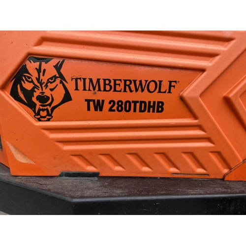 202 - A TIMBERWOLF TW 280TDHB (a) 2019 WOOD CHIPPER ROAD TOWABLE ONE OWNER FROM NEW 1187 HOURS 2 SETS OF S... 