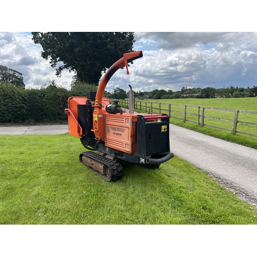 203 - A TIMBERWOLF TW190 ON TRACK WOOD CHIPPER & WINCH 1256 HOURS ONE OWNER FROM NEW 2 SETS OF SPARE BLADE... 