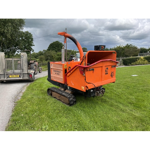 203 - A TIMBERWOLF TW190 ON TRACK WOOD CHIPPER & WINCH 1256 HOURS ONE OWNER FROM NEW 2 SETS OF SPARE BLADE... 