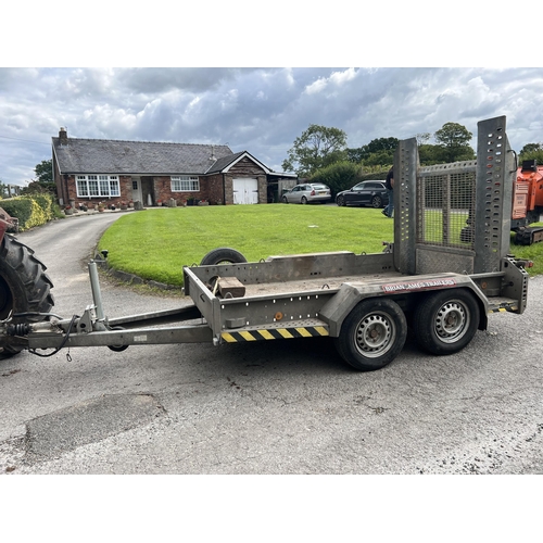 204 - A BRIAN JAMES TWIN AXLE PLANT TRAILER WITH RAMPS HAS BEEN USED FOR TRANSPORTING LOT 203 + VAT FROM A... 