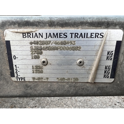 204 - A BRIAN JAMES TWIN AXLE PLANT TRAILER WITH RAMPS HAS BEEN USED FOR TRANSPORTING LOT 203 + VAT FROM A... 