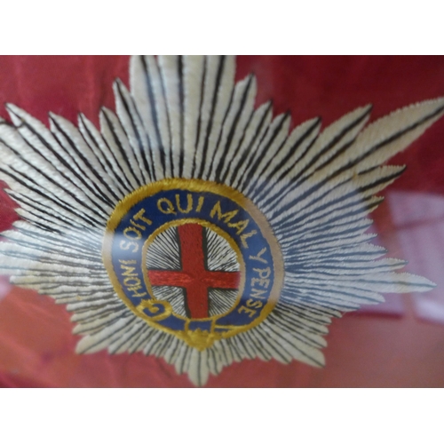 370 - AN EMBROIDERED FLAG OF THE 3RD BATTALION COLDSTREAM GUARDS DATED USE 12TH OCTOBER 1932 - 11TH OCTOBE... 