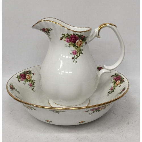 26 - A ROYAL ALBERT OLD COUNTRY ROSES WASH JUG AND BOWL SET