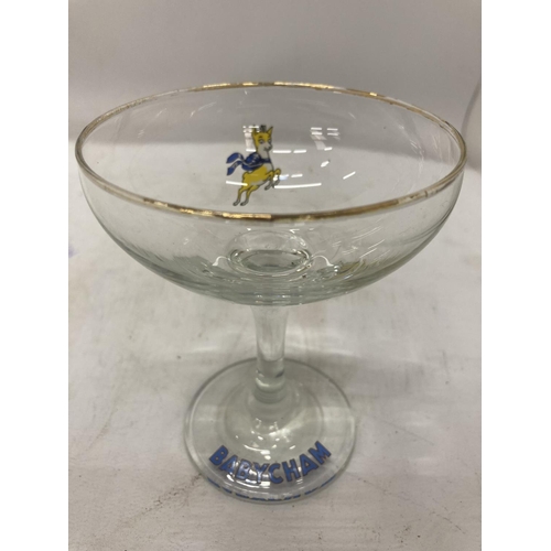 202 - SEVEN VINTAGE BABYCHAM GLASSES