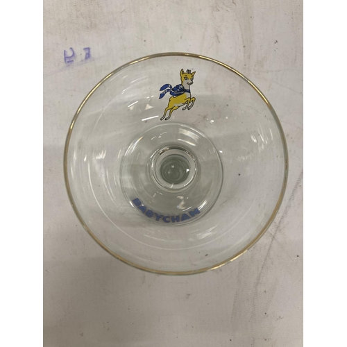 202 - SEVEN VINTAGE BABYCHAM GLASSES