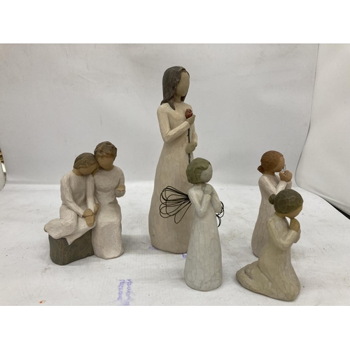 211 - FIVE WILLOW TREE FIGURES TO INCLUDE 'LOVE', 'ANGEL OF WISHES', ETC