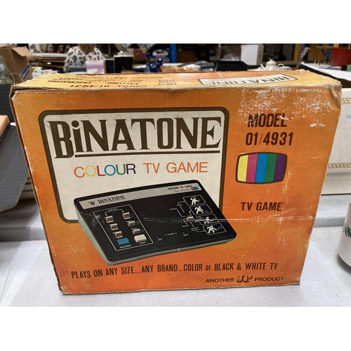 219 - A VINTAGE BINATONE COLOUR TV GAME MODEL NO. 01/4931 IN ORIGINAL BOX