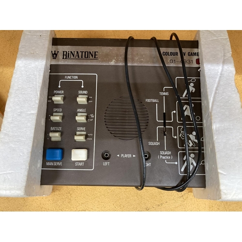 219 - A VINTAGE BINATONE COLOUR TV GAME MODEL NO. 01/4931 IN ORIGINAL BOX