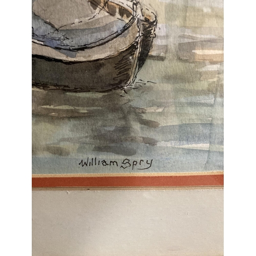 409 - A WILLIAM SPRY SIGNED WATERCOLOUR 