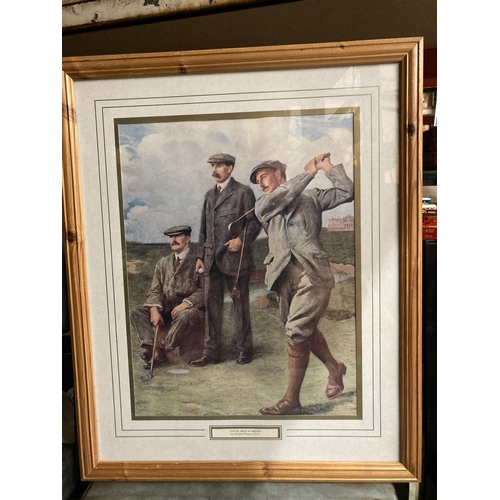 413 - A GOLFING PRINT TAYLOR BRAID AND VARDON 1913