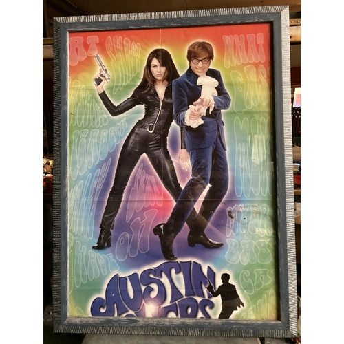 417 - A FRAMED FILM POSTER OF AUSTIN POWERS