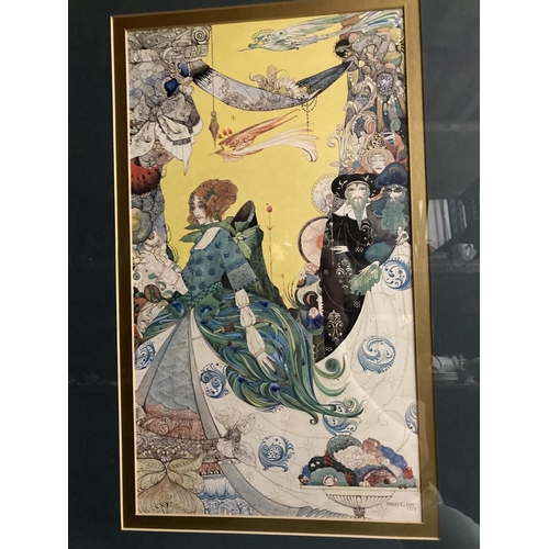 419 - A FRAMED PRINT OF QUEEN MAB BY HARRY CLARKE