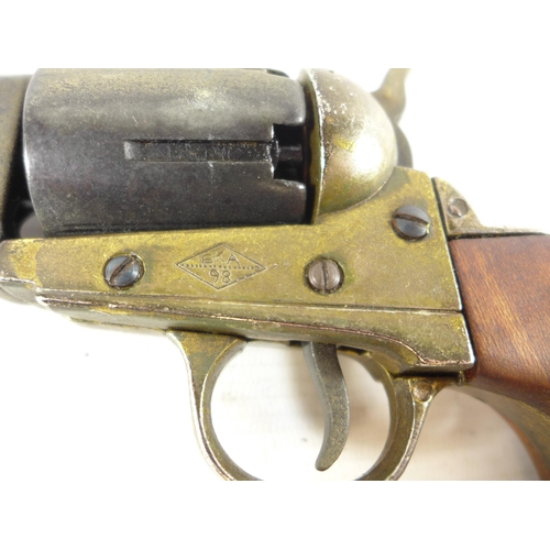 393 - A DENIX NON FIRING REPLICA 1860 PERCUSSION CAP COLT REVOLVER, 18.5CM BARREL, LENGTH 33CM