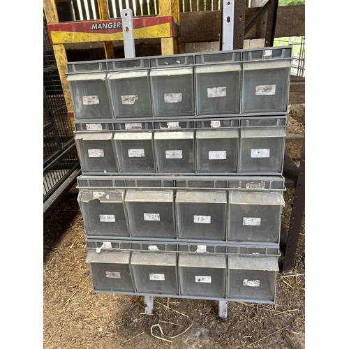 105 - THREE VARIOUS SHELVING UNITS + VAT