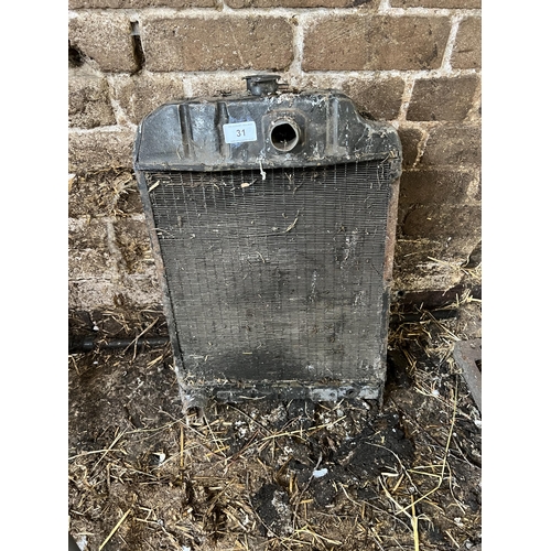 31 - A MASSEY TRACTOR RADIATOR + VAT