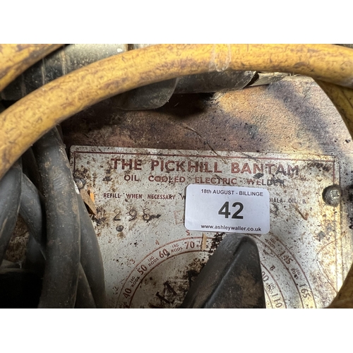 42 - THE PICKHILL BANTAM AIR COOLED ELECTRIC WELDER + VAT