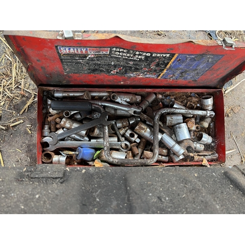 71 - TWO TOOL BOX CONTAINING SPANNERS ETC + VAT