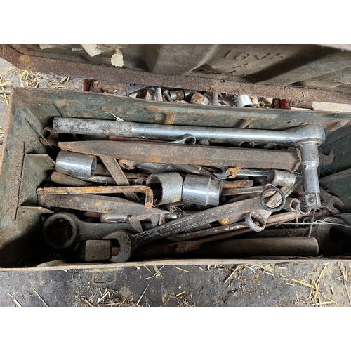 71 - TWO TOOL BOX CONTAINING SPANNERS ETC + VAT