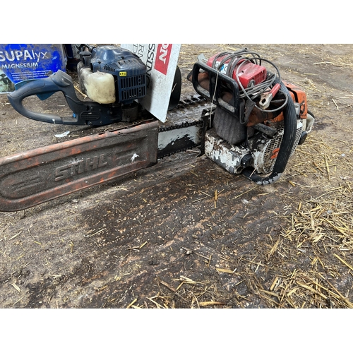 84 - A STHIL FARM BOSS 038 AUS CHAINSAW WITH ELECTRINIC QUICK START + VAT