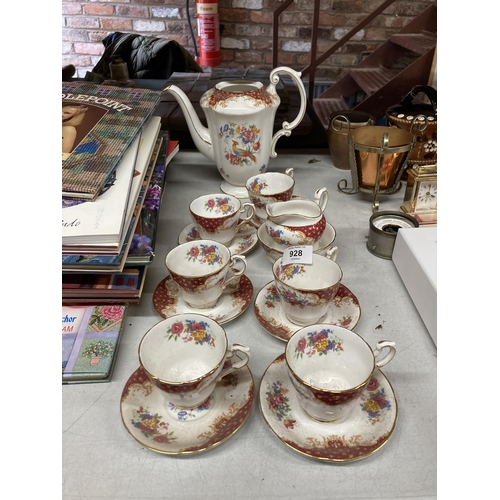 928 - A VINTAGE PARAGON CHINA ROCKINGHAM PATTERN TEA SET