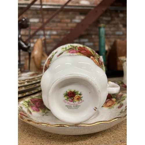 939 - A ROYAL ALBERT OLD COUNTRY ROSES PART TEA SET, FURTHER PLANTER ETC