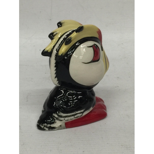 745 - A LORNA BAILEY HANDPAINTED AND SIGNED SMALL BIRD 'PUFFIN'