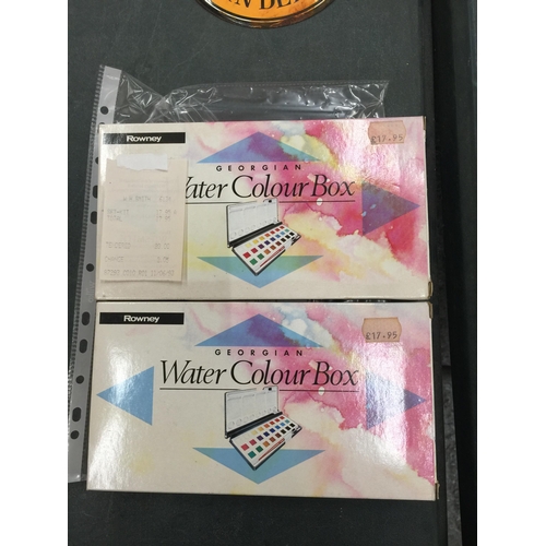 297 - TWO UNUSED BOXED ROWNEY WATERCOLOURS FROM 1993