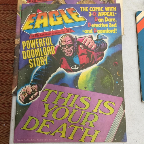 499 - A COLLECTION OF 1980'S EAGLE COMICS FEATURING DAN DARE, ETC - 15 IN TOTAL