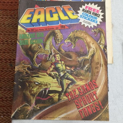 499 - A COLLECTION OF 1980'S EAGLE COMICS FEATURING DAN DARE, ETC - 15 IN TOTAL