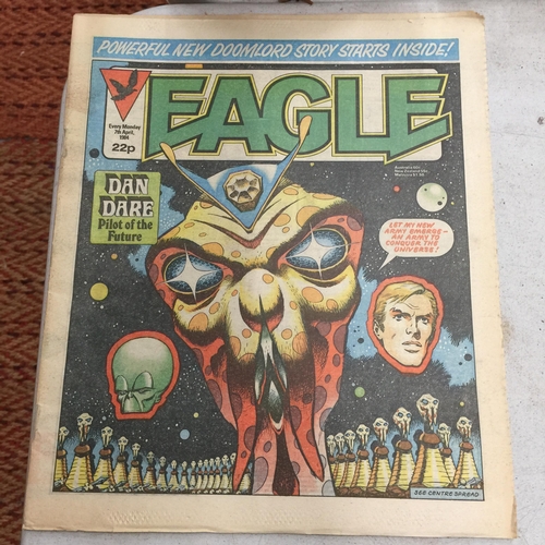 499 - A COLLECTION OF 1980'S EAGLE COMICS FEATURING DAN DARE, ETC - 15 IN TOTAL