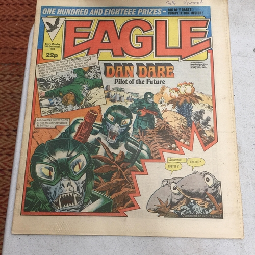 499 - A COLLECTION OF 1980'S EAGLE COMICS FEATURING DAN DARE, ETC - 15 IN TOTAL