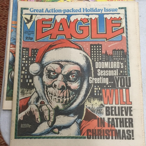 499 - A COLLECTION OF 1980'S EAGLE COMICS FEATURING DAN DARE, ETC - 15 IN TOTAL