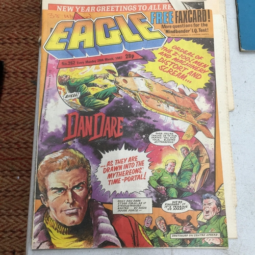 499 - A COLLECTION OF 1980'S EAGLE COMICS FEATURING DAN DARE, ETC - 15 IN TOTAL