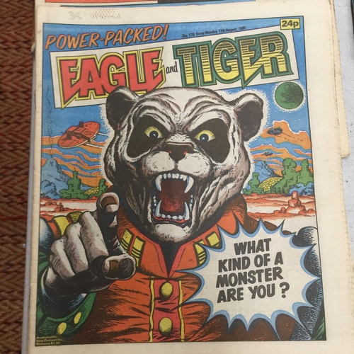 499 - A COLLECTION OF 1980'S EAGLE COMICS FEATURING DAN DARE, ETC - 15 IN TOTAL