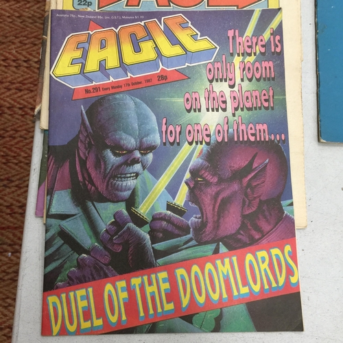 499 - A COLLECTION OF 1980'S EAGLE COMICS FEATURING DAN DARE, ETC - 15 IN TOTAL