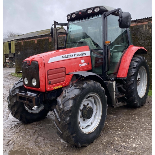 242 - MASSEY FERGUSON 5455 4 WHEEL DRIVE  TRACTOR 6009 HOURS REG. NO. PN06RZA FIRST REGISTERED JULY 2006  ... 