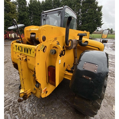 244 - JCB 540 LOADALL REG. NO. T431 WWY FIRST REGISTERED MAY 1999 2586 HOURS WITH LOG BOOK & PARTS BOOK (T... 