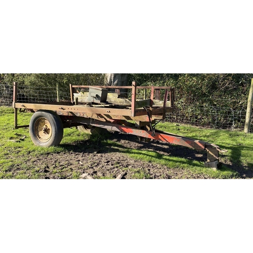 239 - 3T MASSEY FERGUSON HYDRAULIC TRAILER FOR RENOVATION WITH GRAIN EXTENSION SIDES  
+ VAT