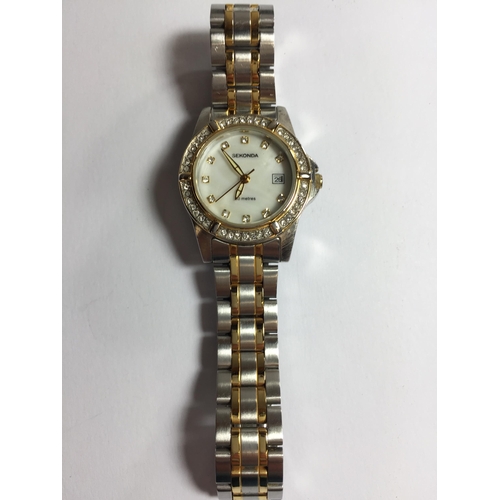 686 - A SEKONDA LADIES TWO TONE DRESS WATCH