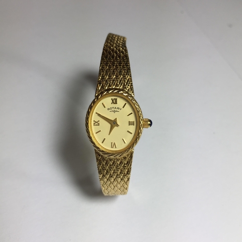 688 - A LADIES GOLD PLATED SLIM DRESS WATCH