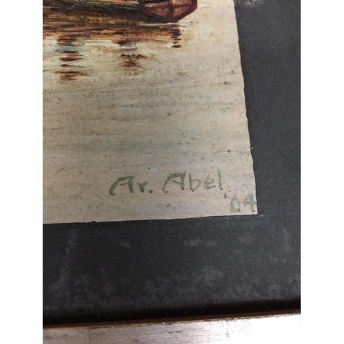 804 - A 1904 MARITIME OIL PAINTING SIGNED A V ABEL