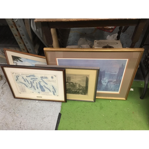 956 - A MIXED GROUP OF FRAMED PRINTS, PENCIL SIGNED BOB RICHARDSON PRINT ETC