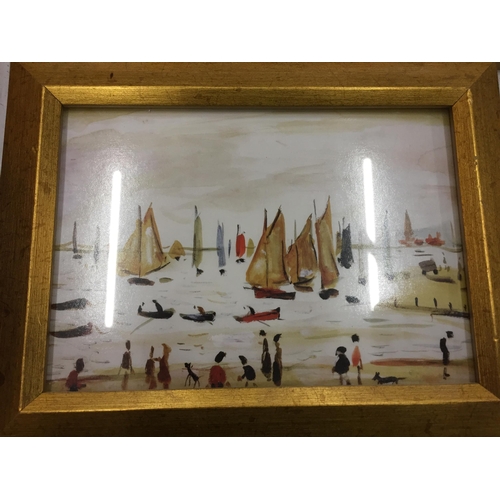 173 - THREE GILT FRAMED L. S LOWERY PRINTS