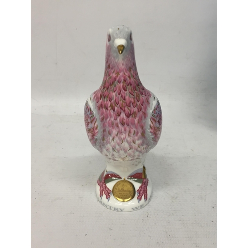 65 - A ROYAL CROWN DERBY BOXED WAR PIGEON LIMITED EDITION PAPER WEIGHT