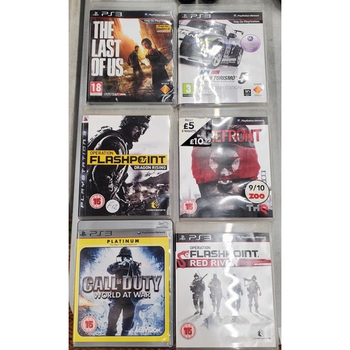 271 - A PS3 GAMES CONSOLE WITH 2 CONTROLLERS AND SIX GAMES TO INCLUDE GRAN TURISMO 5 CALL OF DUTY, OPERATI... 