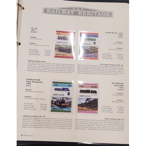 296 - A RAILWAY HERITAGE STAMP ALBUM